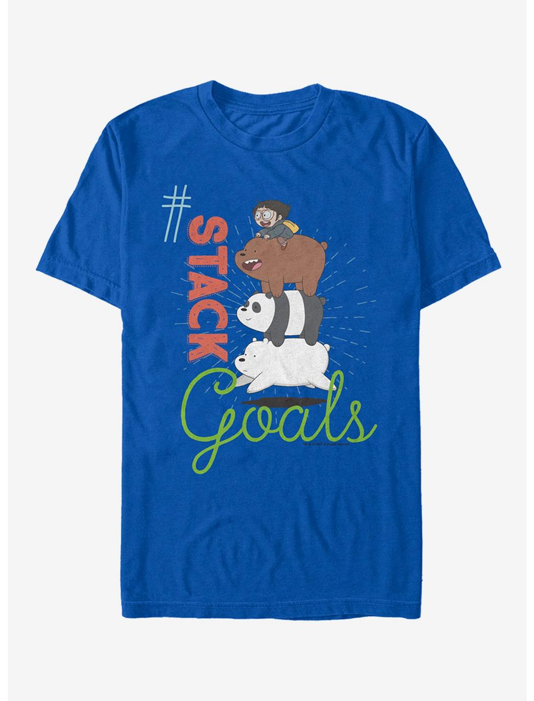 We Bare Bears Stack Goals T-Shirt, ROYAL, hi-res