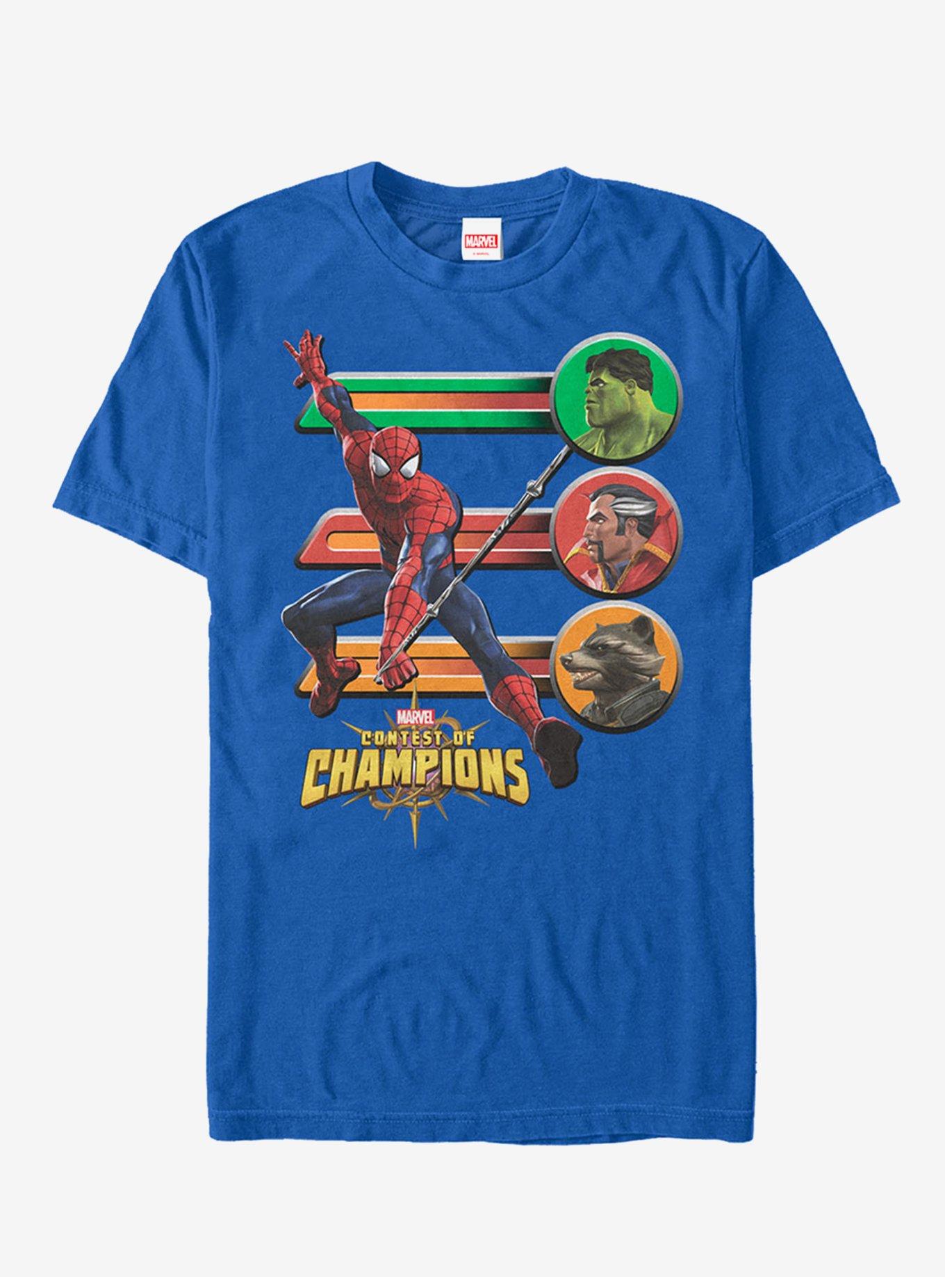 Marvel Contest of Champions Spider-Man Battle T-Shirt, ROYAL, hi-res