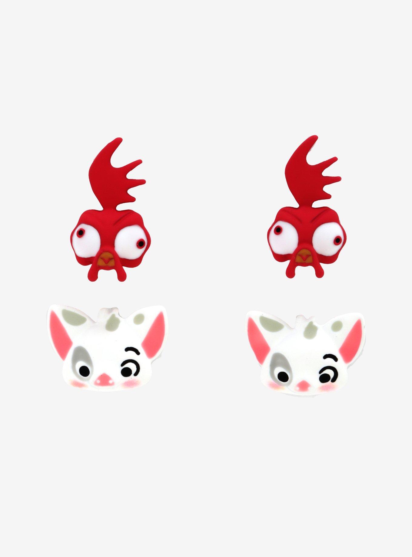 Disney Moana Pua Hei Hei Stud Earring Set, , hi-res