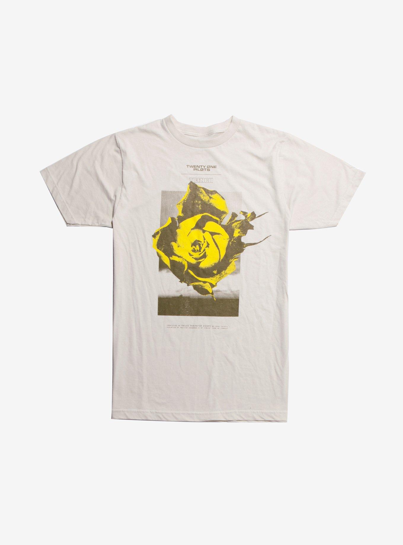 Twenty One Pilots Yellow Flower T-Shirt Hot Topic Exclusive, WHITE, hi-res