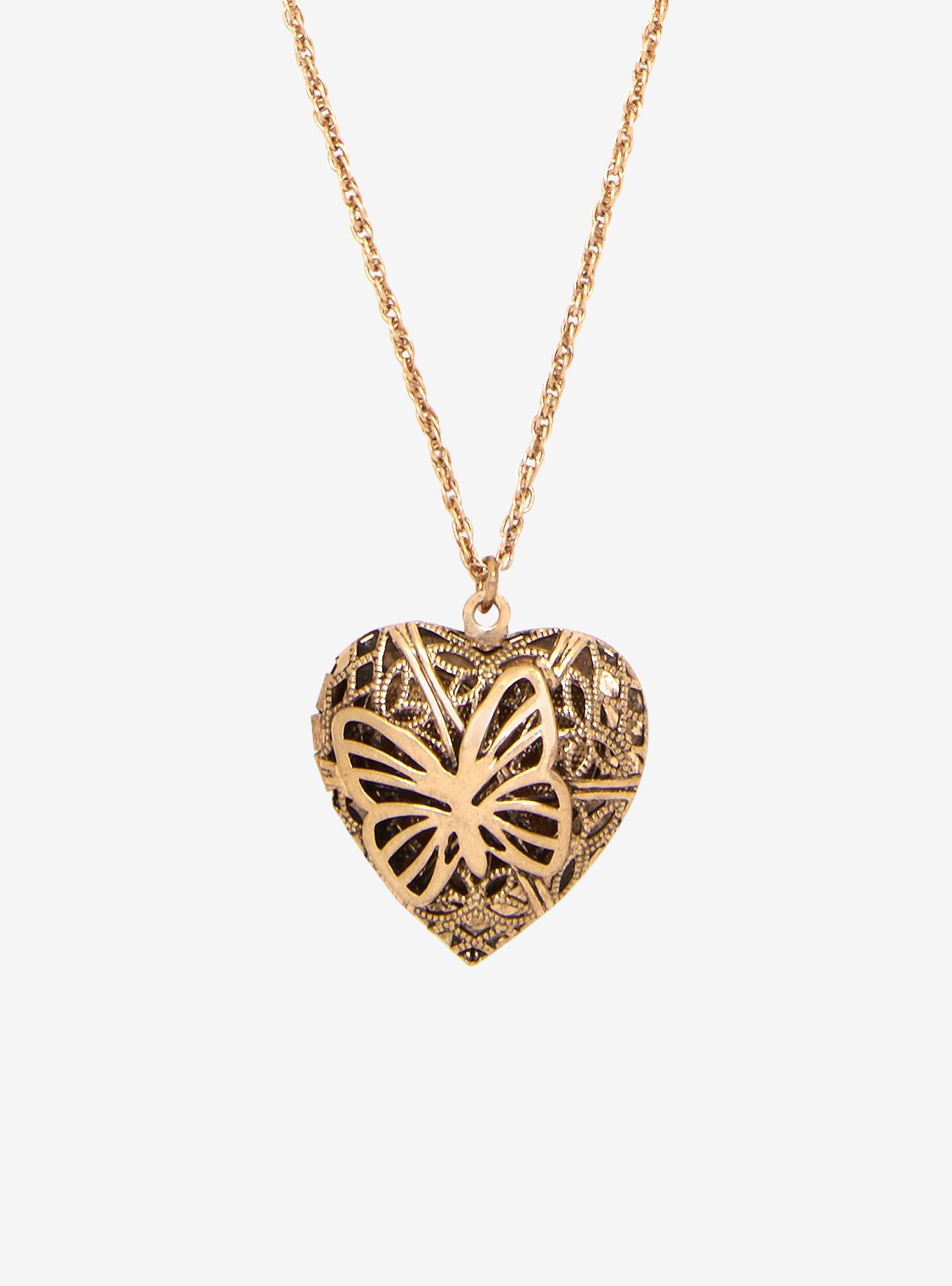 Life Is Strange Butterfly Heart Locket Necklace, , hi-res