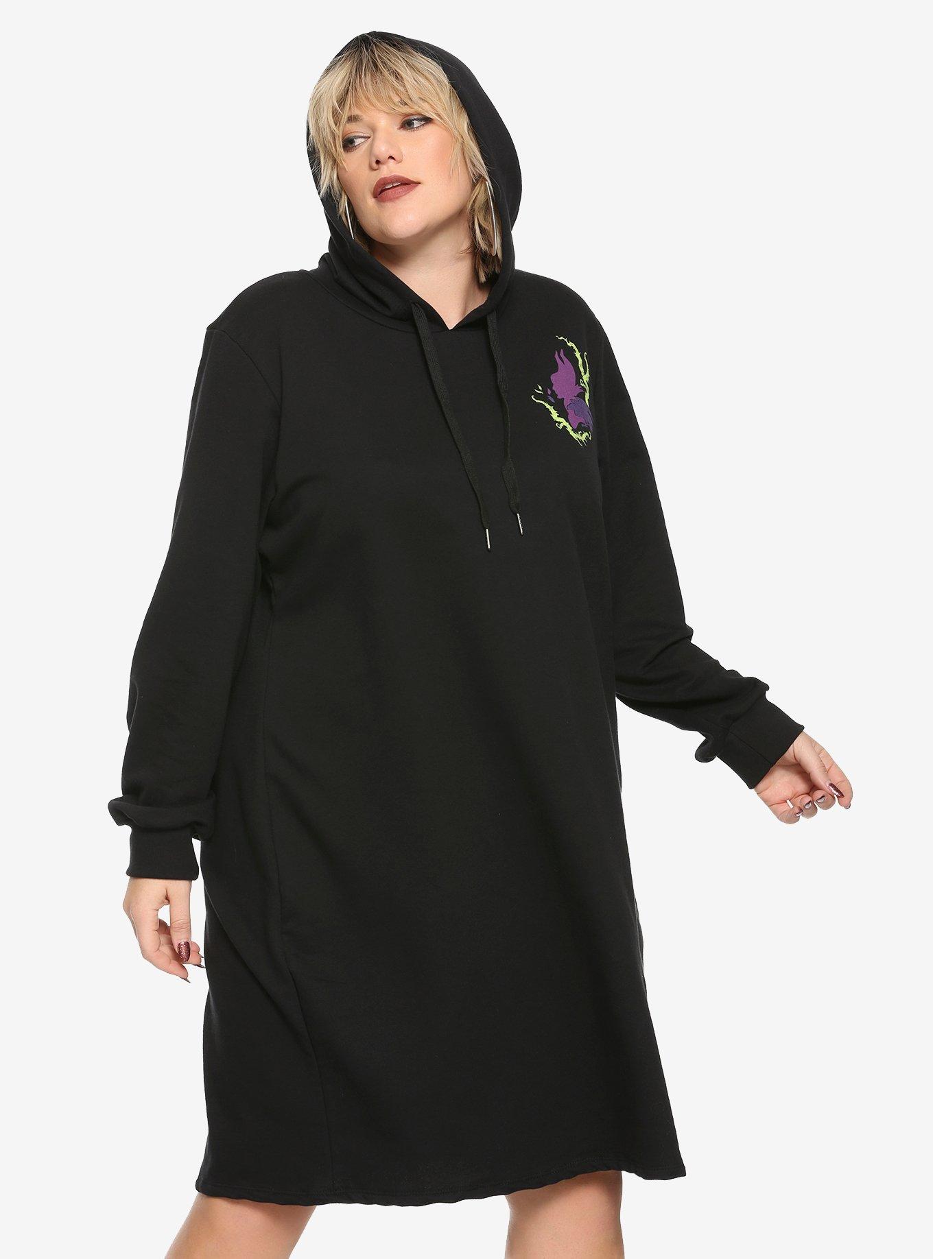 Disney Sleeping Beauty Maleficent Hoodie Dress Plus Size, BLACK, hi-res