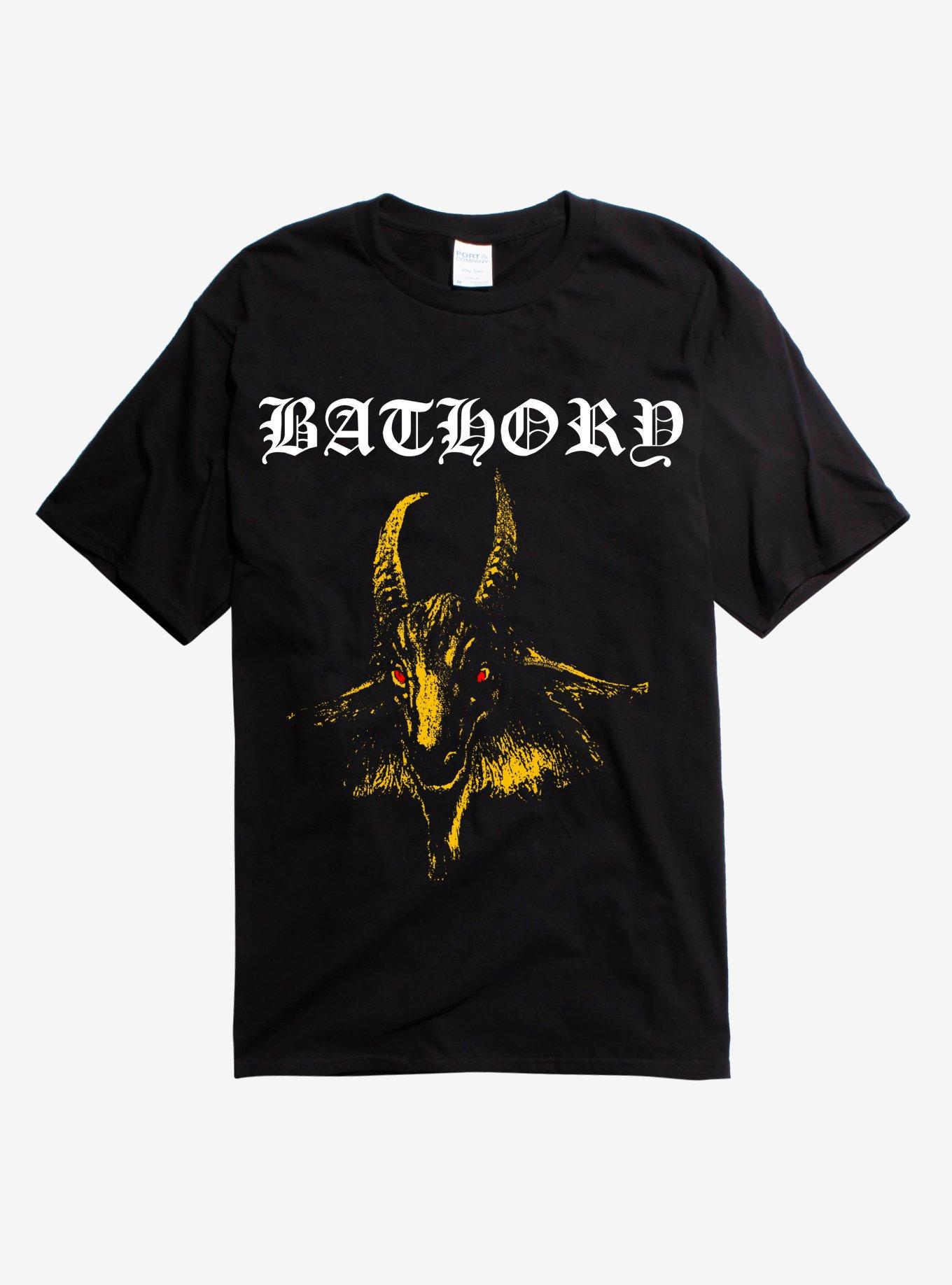 Bathory Goat Yellow T-Shirt, BLACK, hi-res