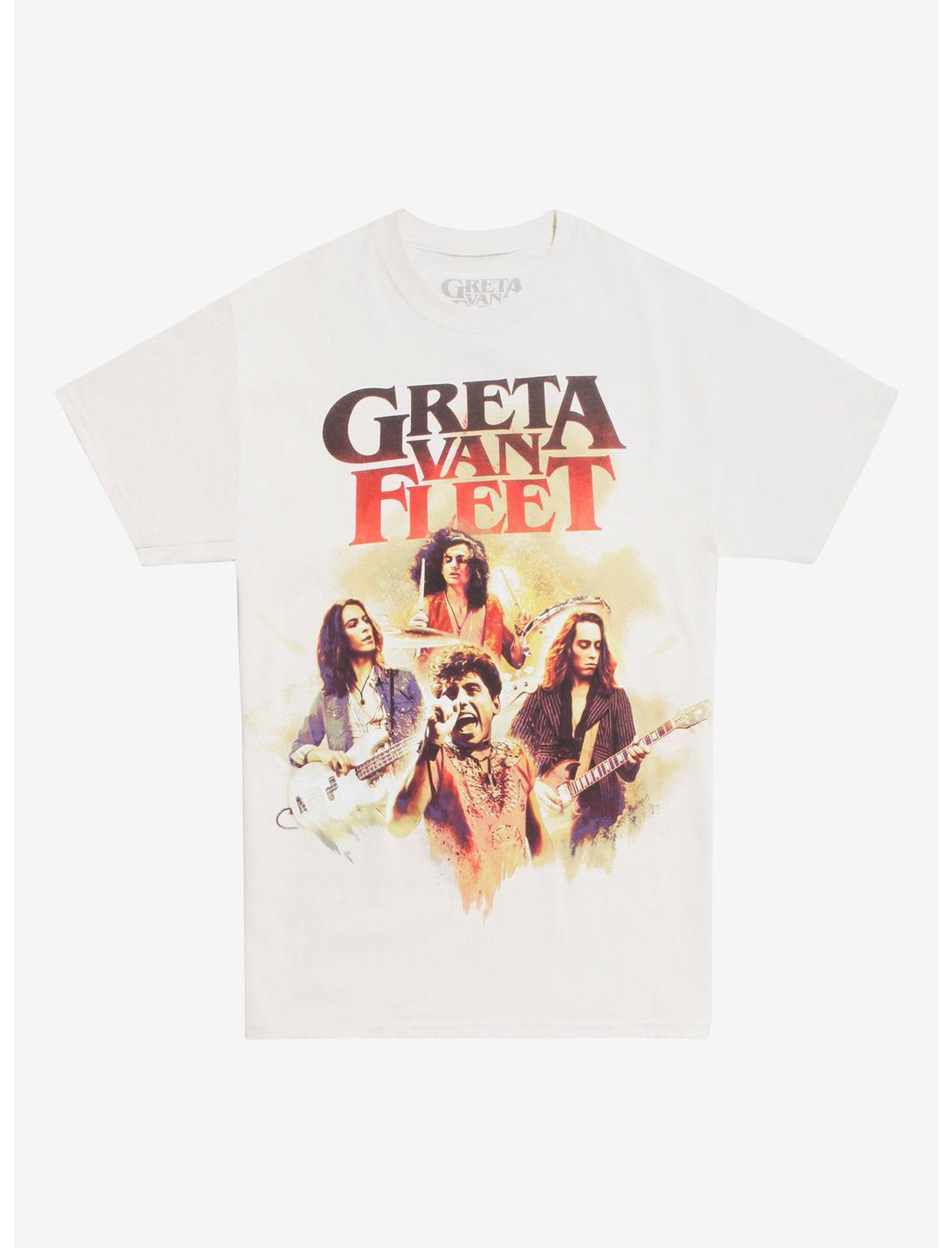 Greta Van Fleet Band Photo T-Shirt, WHITE, hi-res