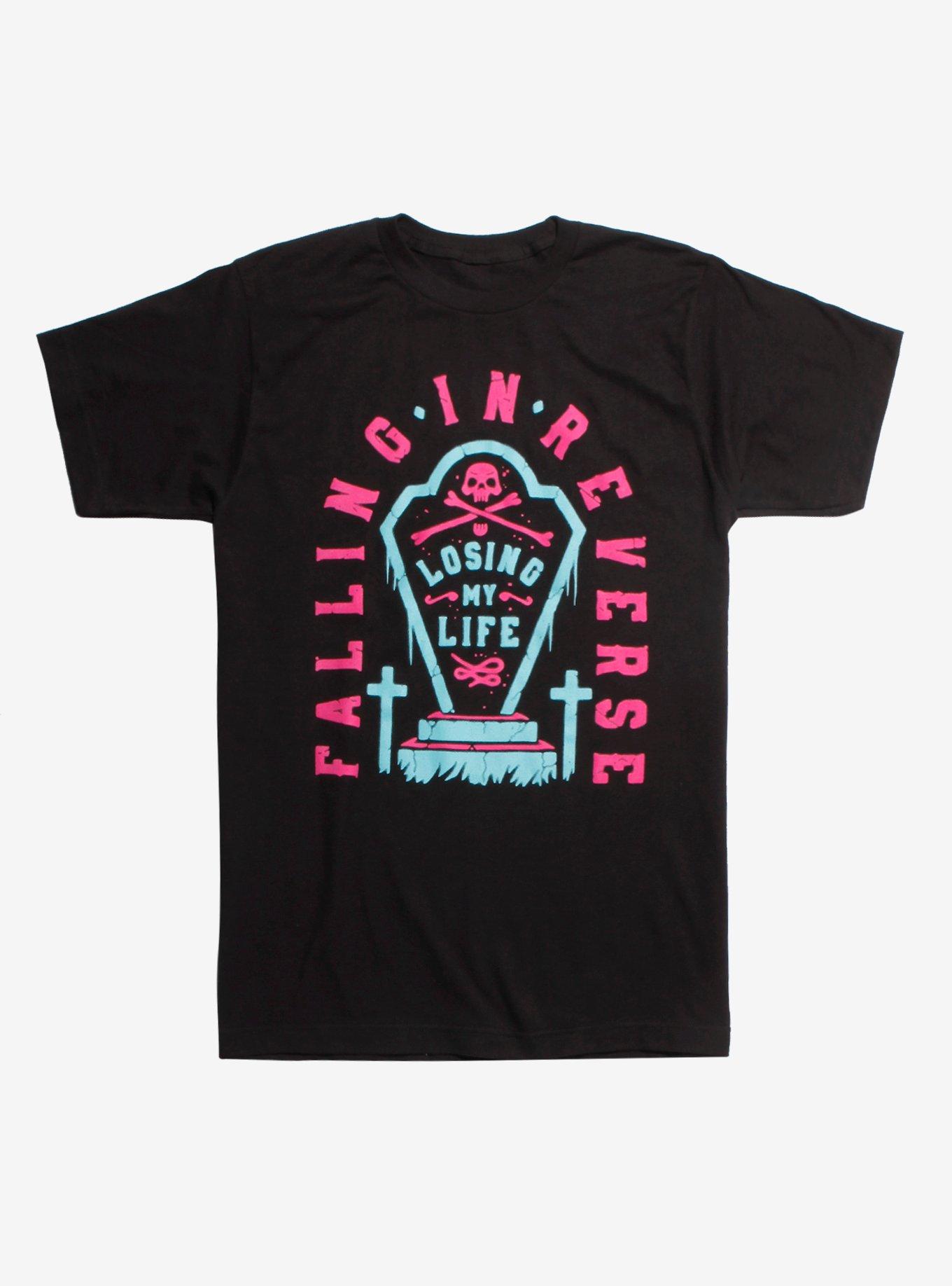 Falling In Reverse Losing My Life Grave T-Shirt, BLACK, hi-res