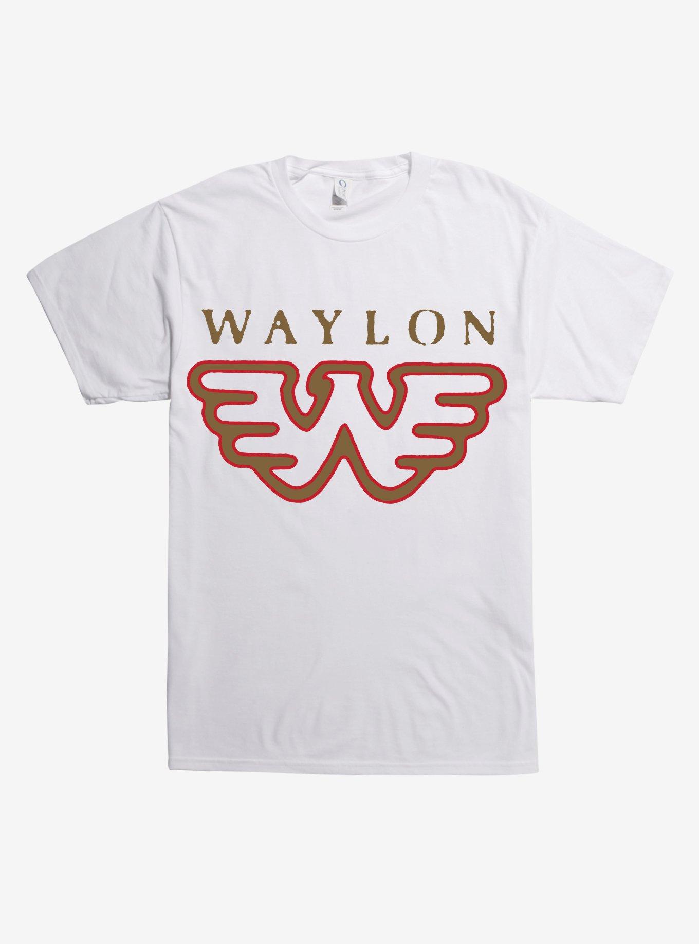 Waylon Jennings Flying T-Shirt, WHITE, hi-res
