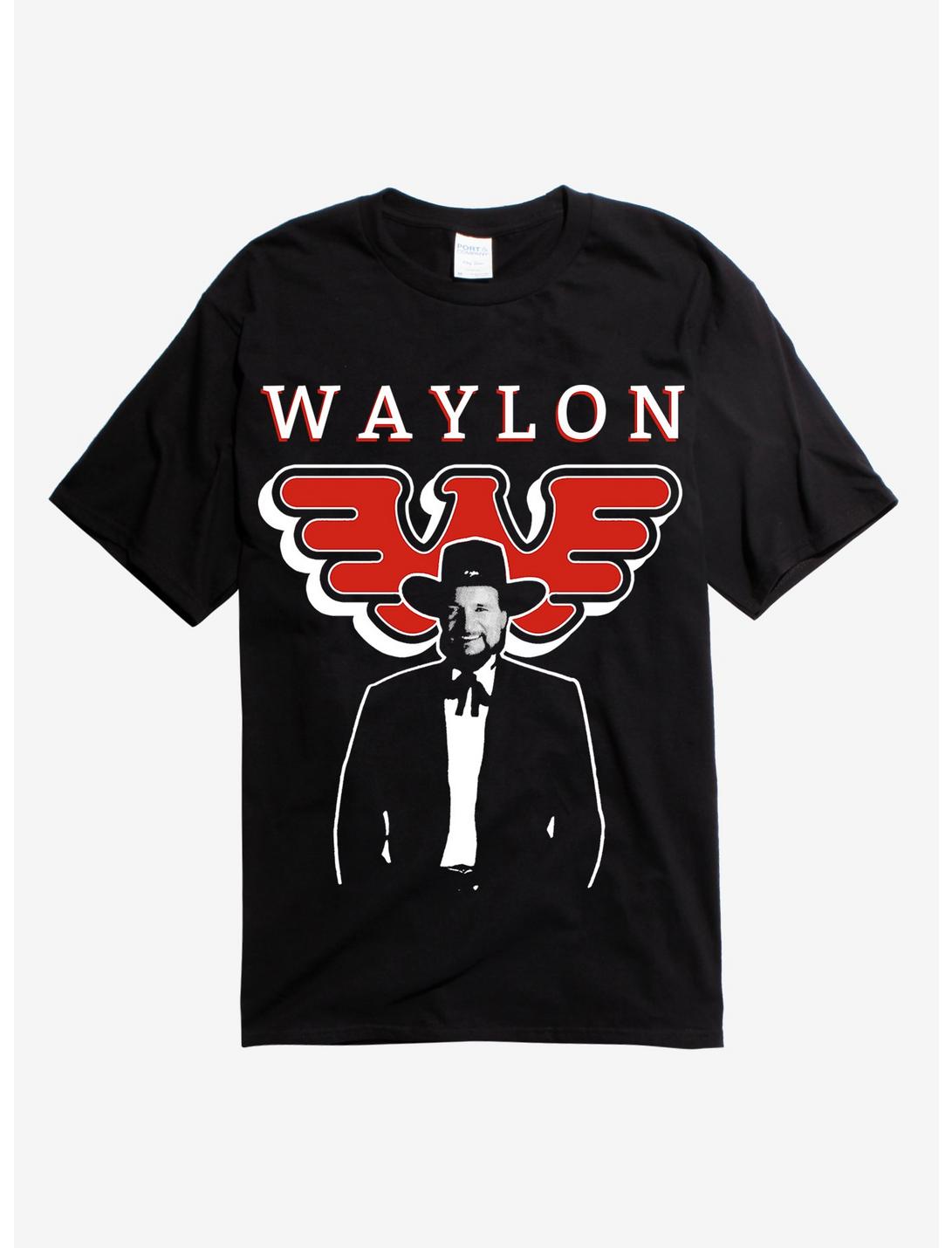 Waylon Jennings Full Circle T-Shirt, BLACK, hi-res