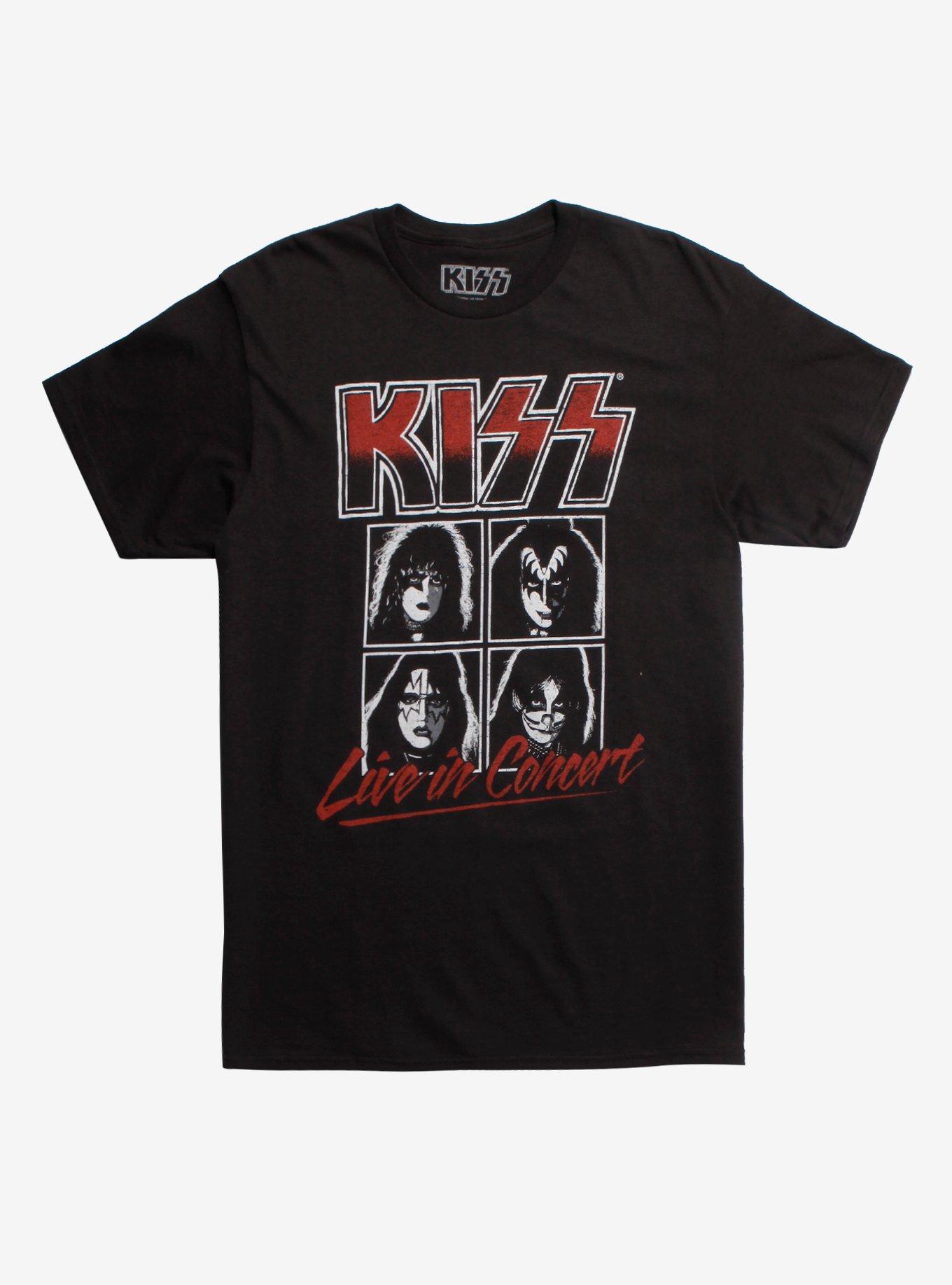 Kiss Live In Concert T-Shirt, BLACK, hi-res