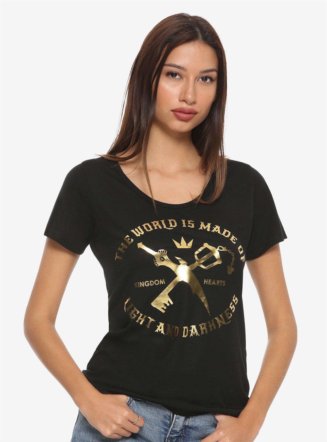 Disney Kingdom Hearts Light And Darkness Girls T-Shirt, GOLD, hi-res