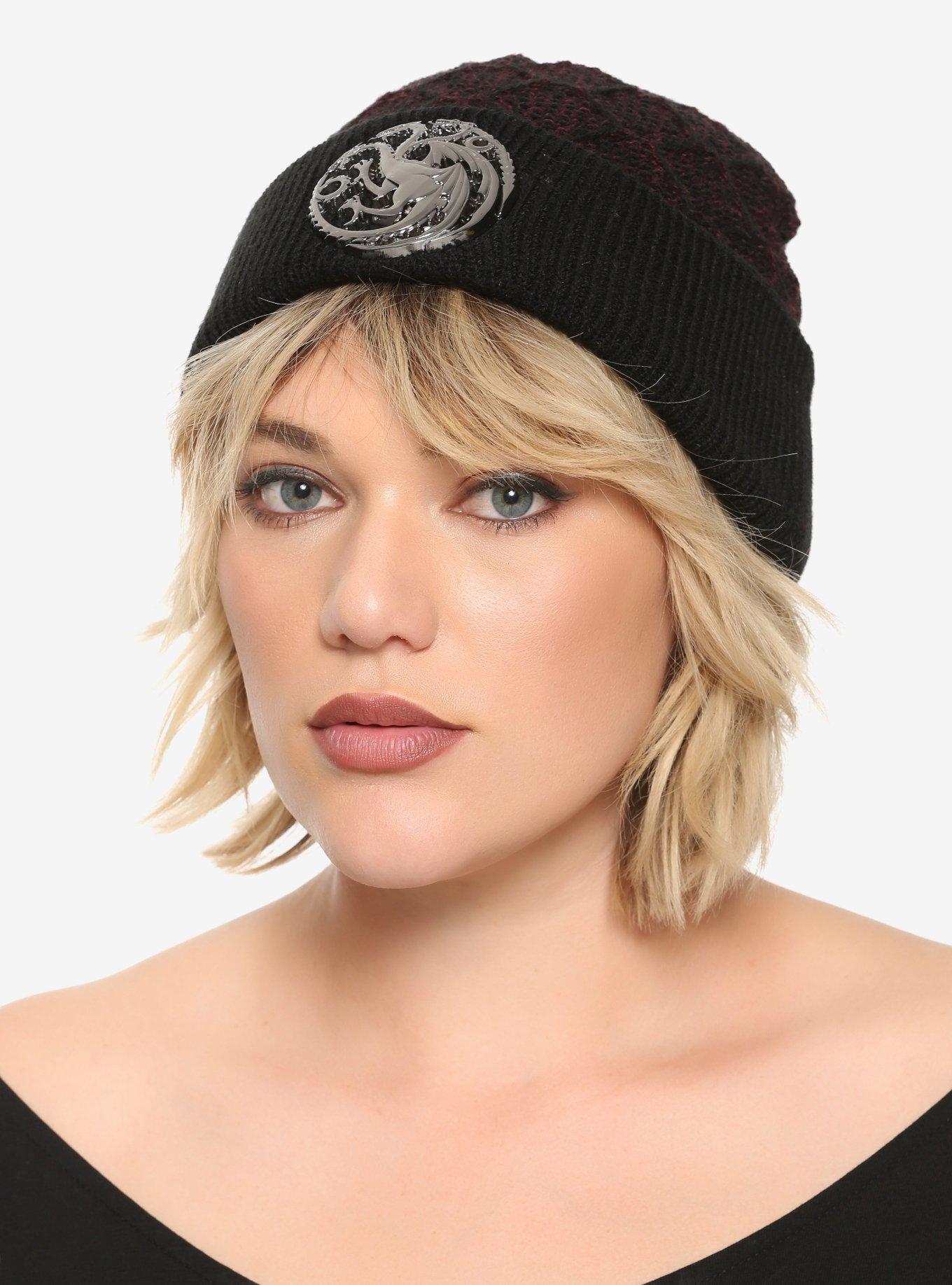 Game Of Thrones House Targaryen Metal Dragon Watchman Beanie, , hi-res