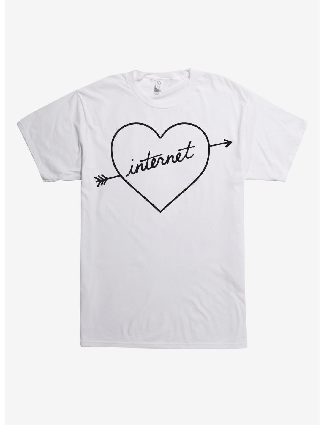 Internet Heart & Arrow T-Shirt, WHITE, hi-res