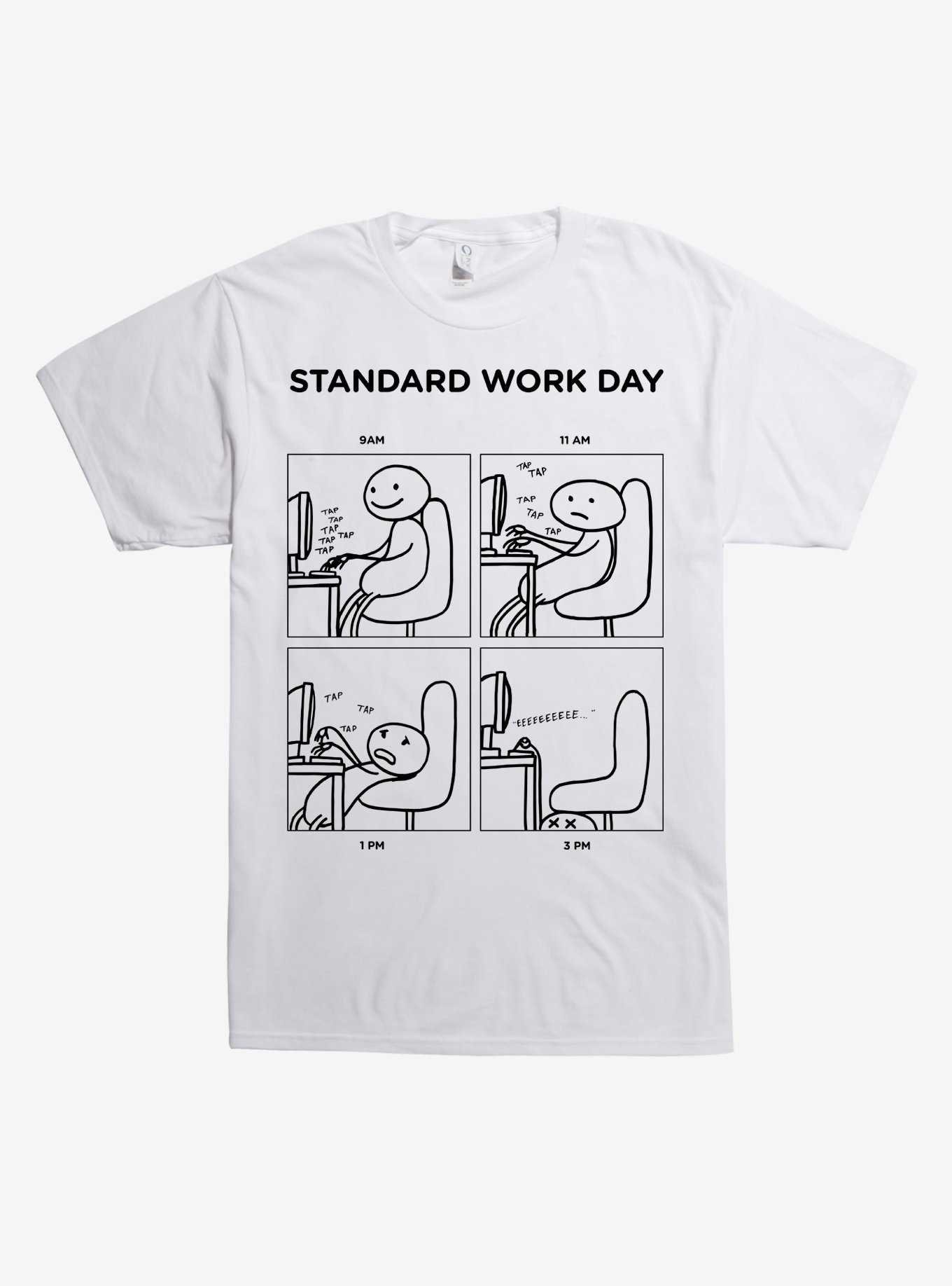 Work Day Comic Panel T-Shirt, , hi-res