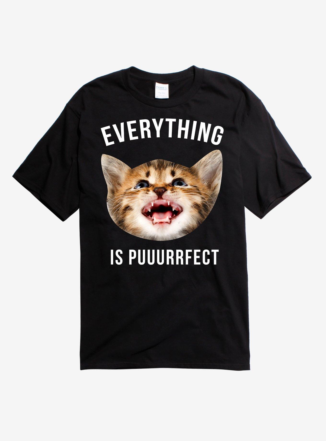 Everything Is Puuurrfect Cat T-Shirt, , hi-res