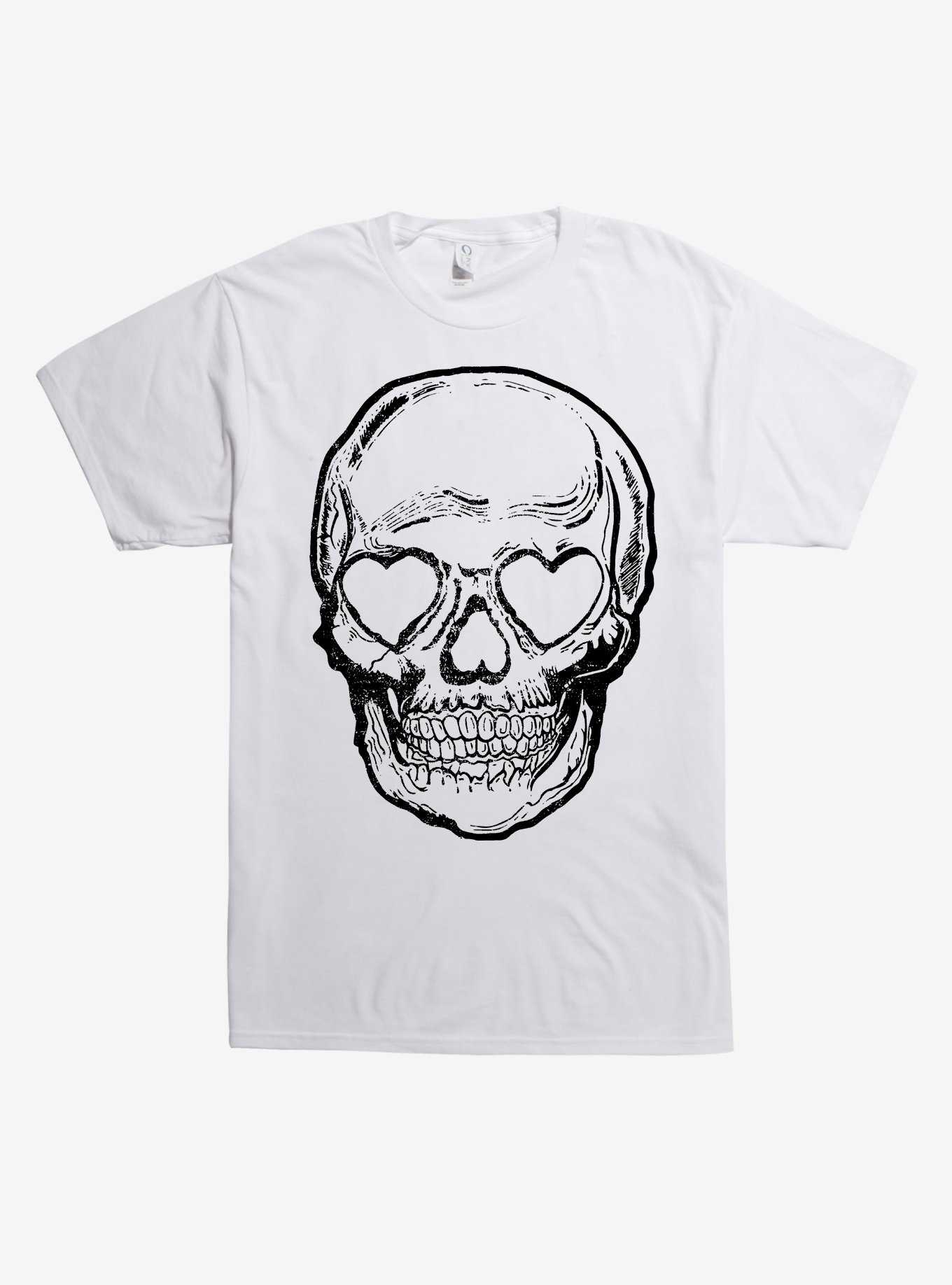 Heart Eyes Skull T-Shirt, , hi-res
