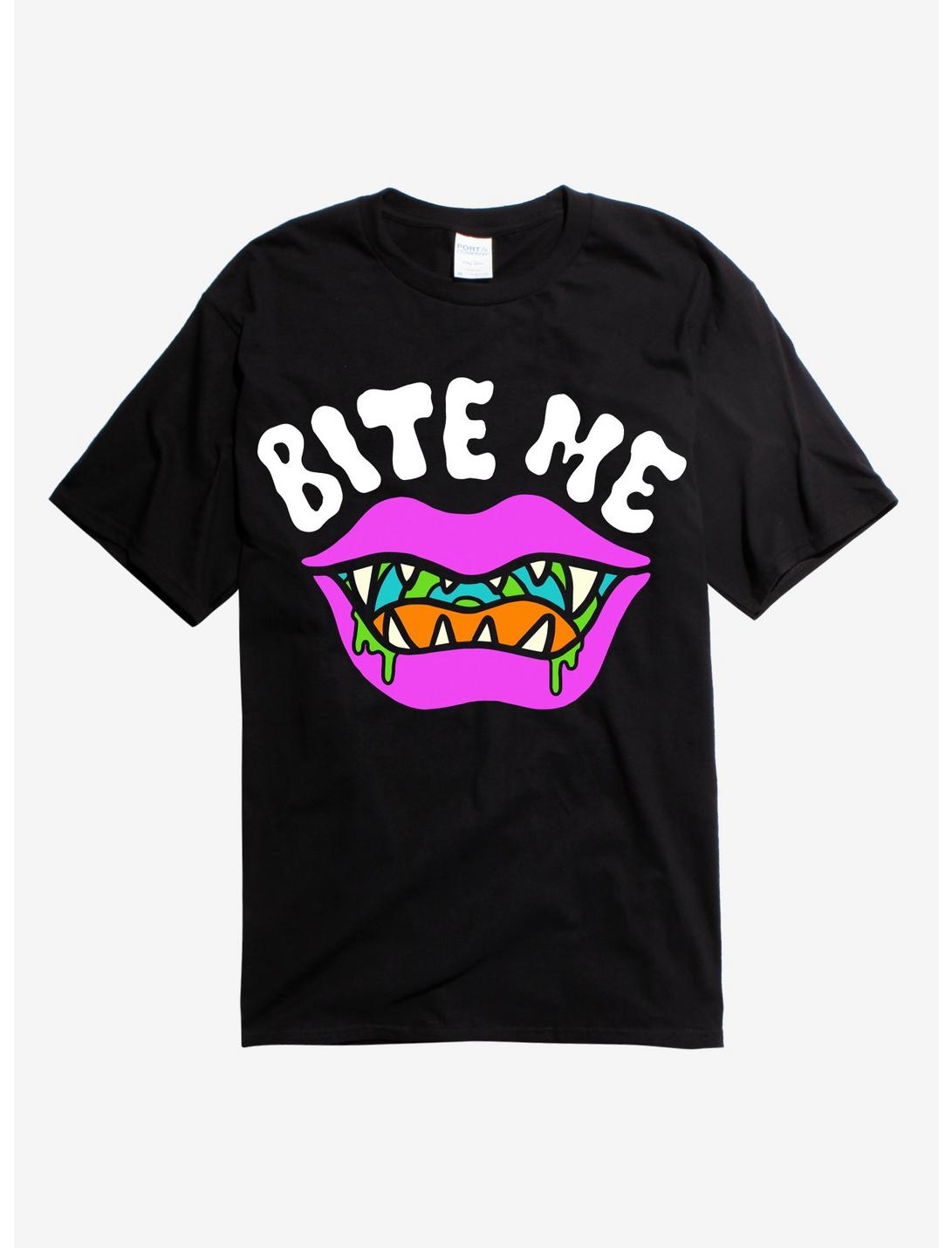 Bite Me Lips T-Shirt, BLACK, hi-res