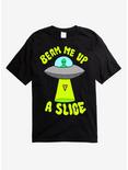 Beam Me Up a Slice Alien T-Shirt, BLACK, hi-res