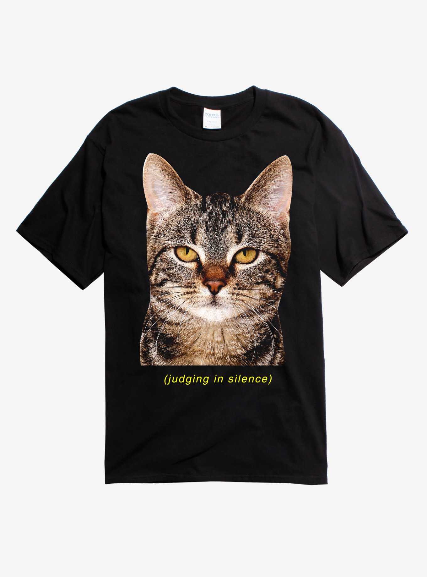 Judging In Silence Cat T-Shirt, , hi-res
