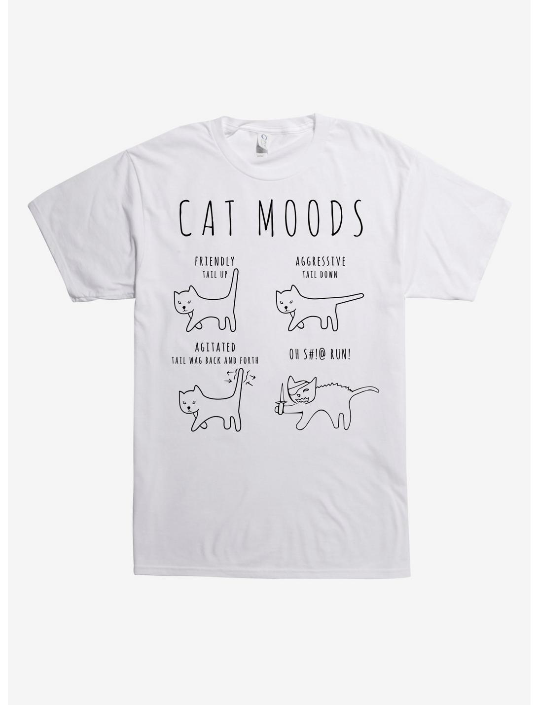 Cat Moods T-Shirt, WHITE, hi-res
