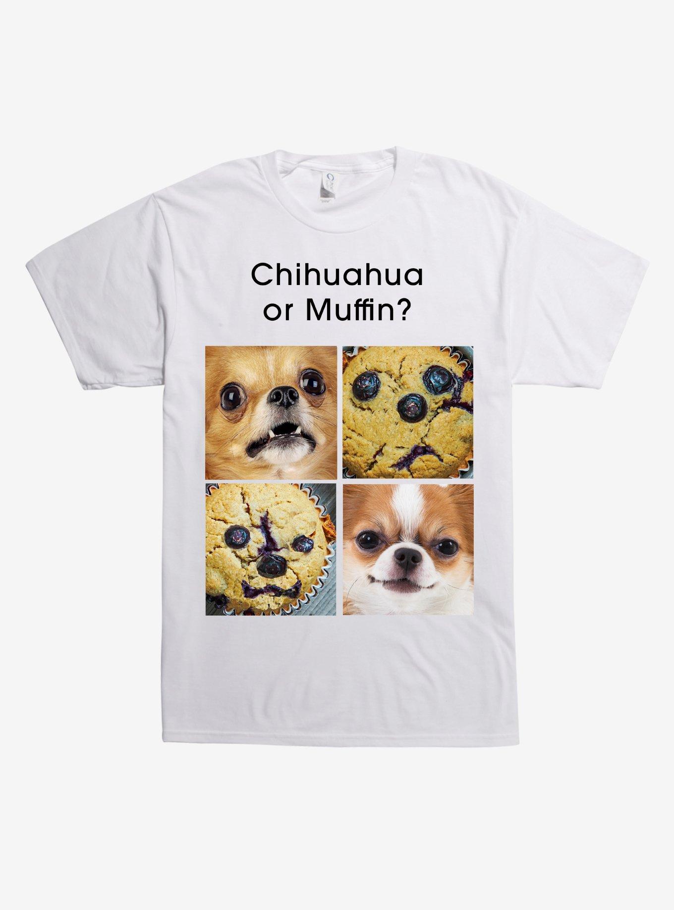 Chihuahua Or Muffin T-Shirt, WHITE, hi-res