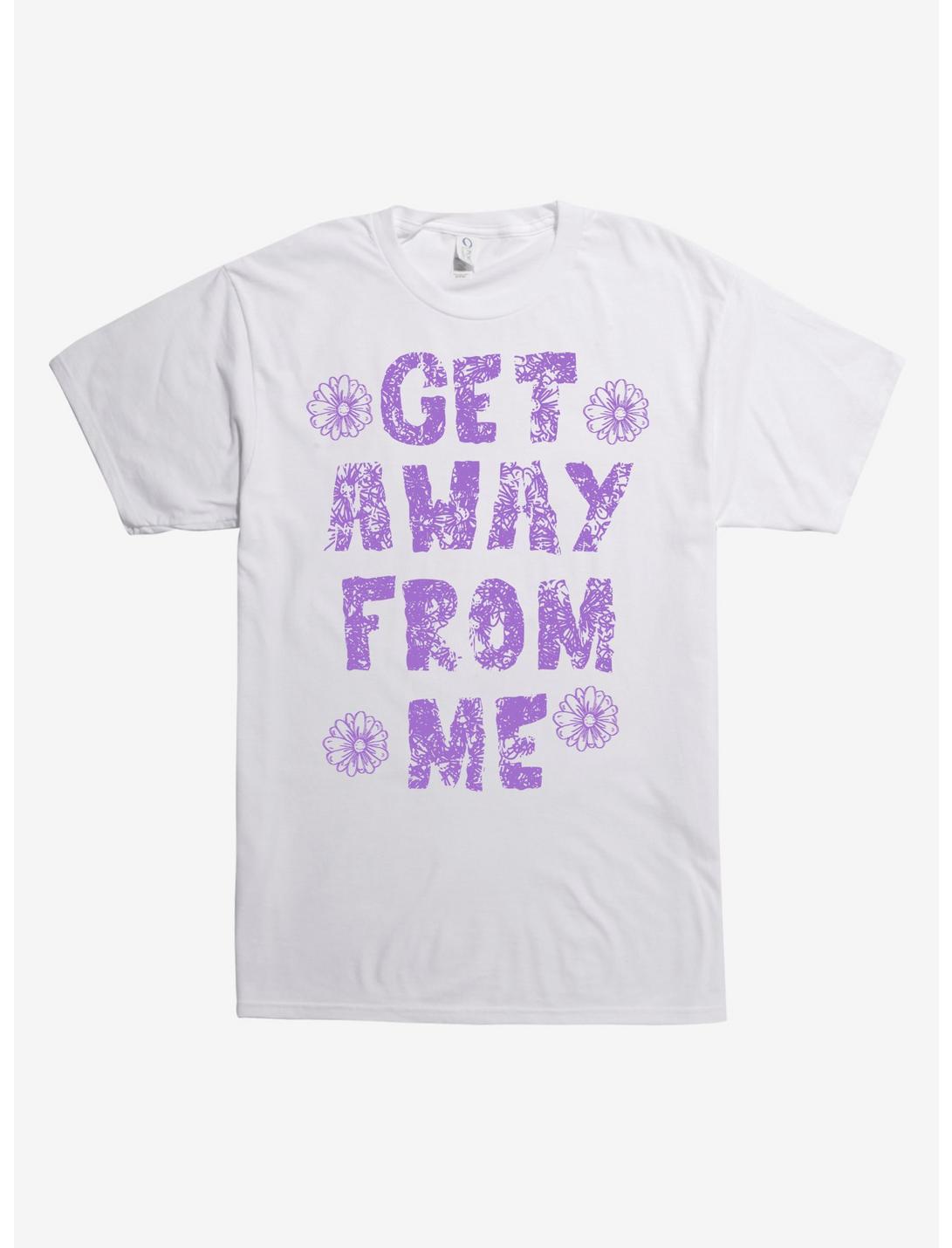 Get Away From Me Flower T-Shirt, WHITE, hi-res