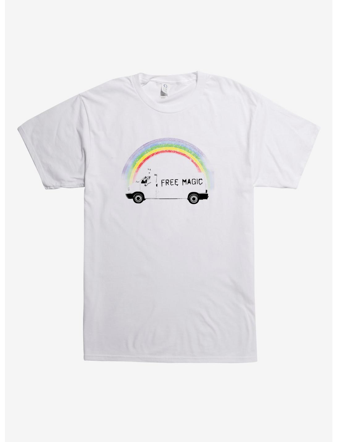 Free Magic Unicorn Rainbow T-Shirt, WHITE, hi-res