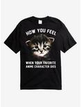 Favorite Anime Character Cat T-Shirt, BLACK, hi-res