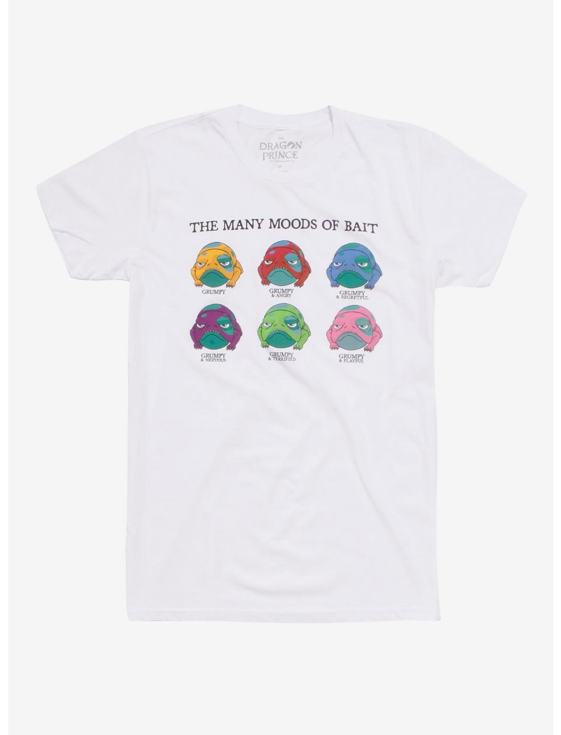 The Dragon Prince Many Moods Of Bait T-Shirt Hot Topic Exclusive, WHITE, hi-res