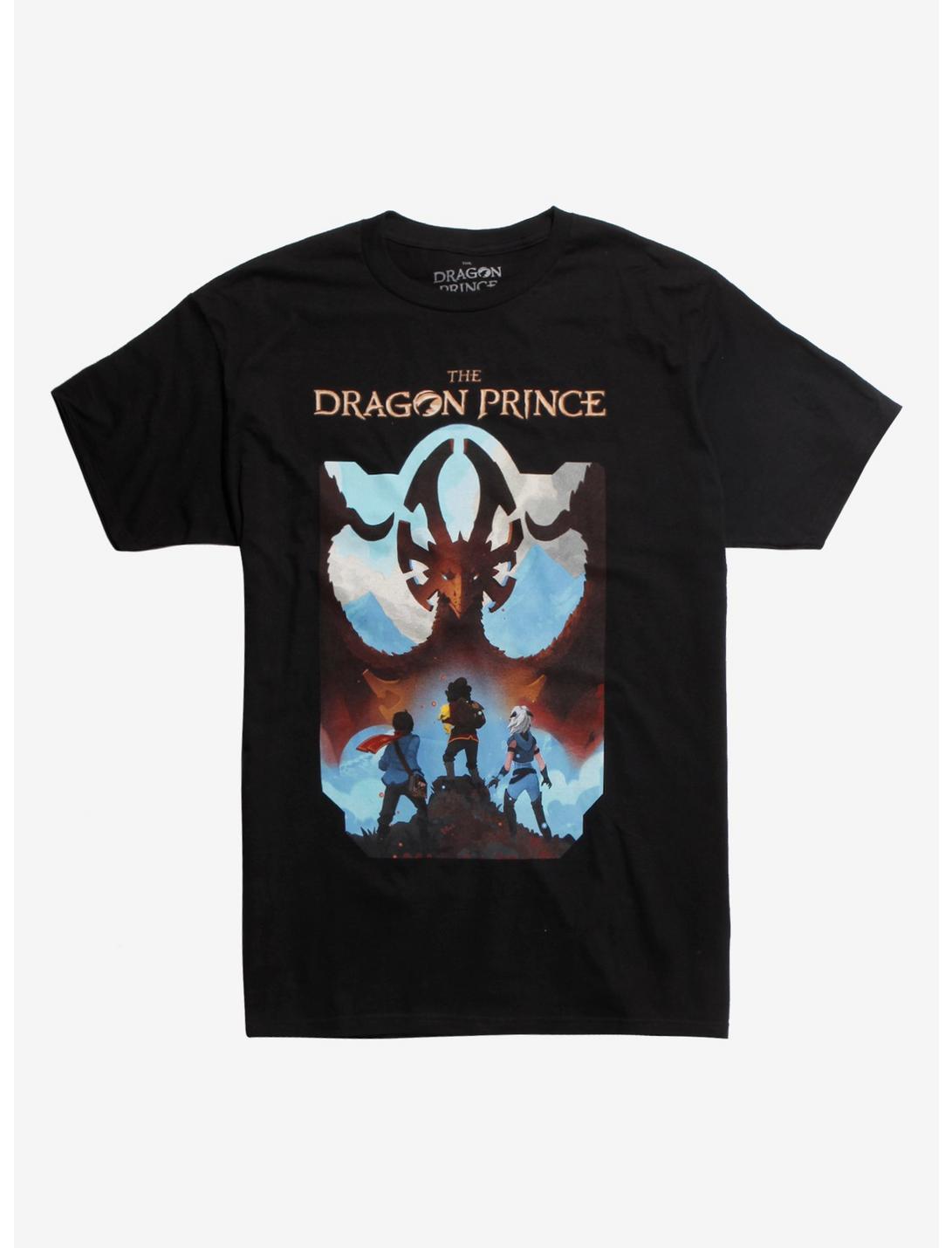 The Dragon Prince Poster T-Shirt Hot Topic Exclusive, BLACK, hi-res