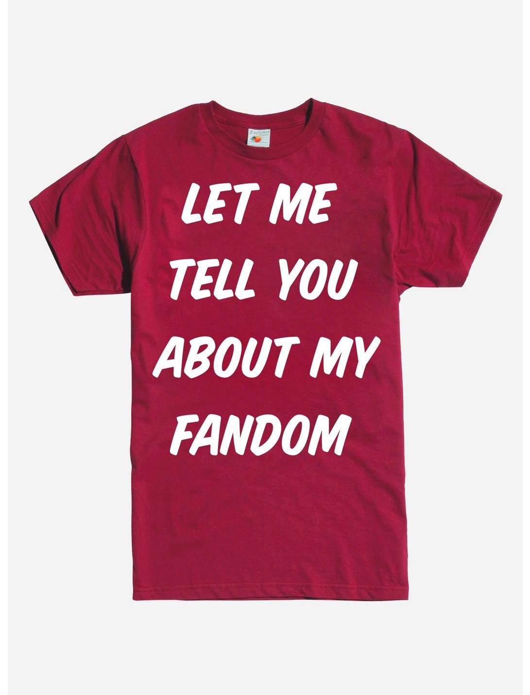 Let Me Tell You About My Fandom T-Shirt, RED, hi-res