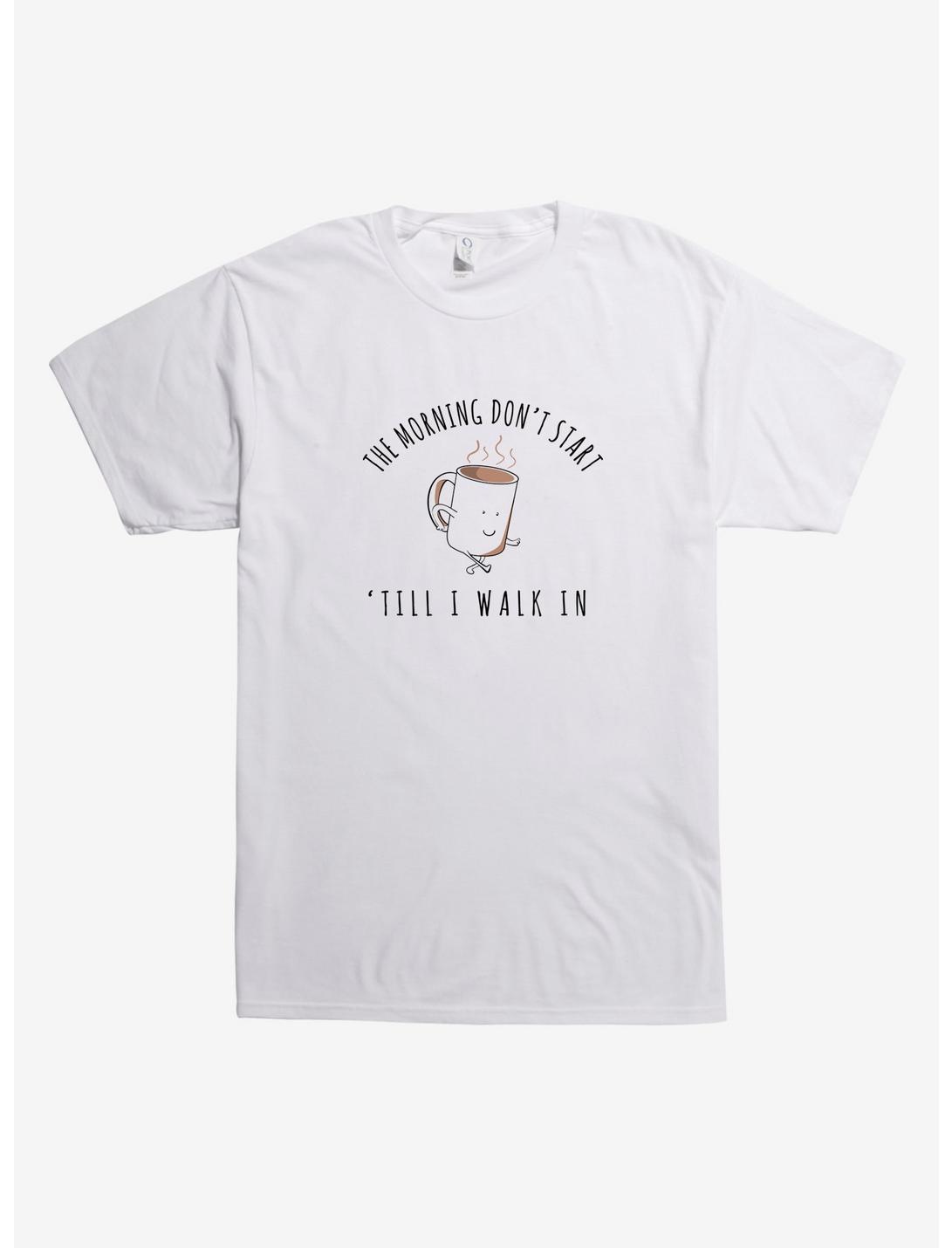 Morning Coffee T-Shirt, WHITE, hi-res
