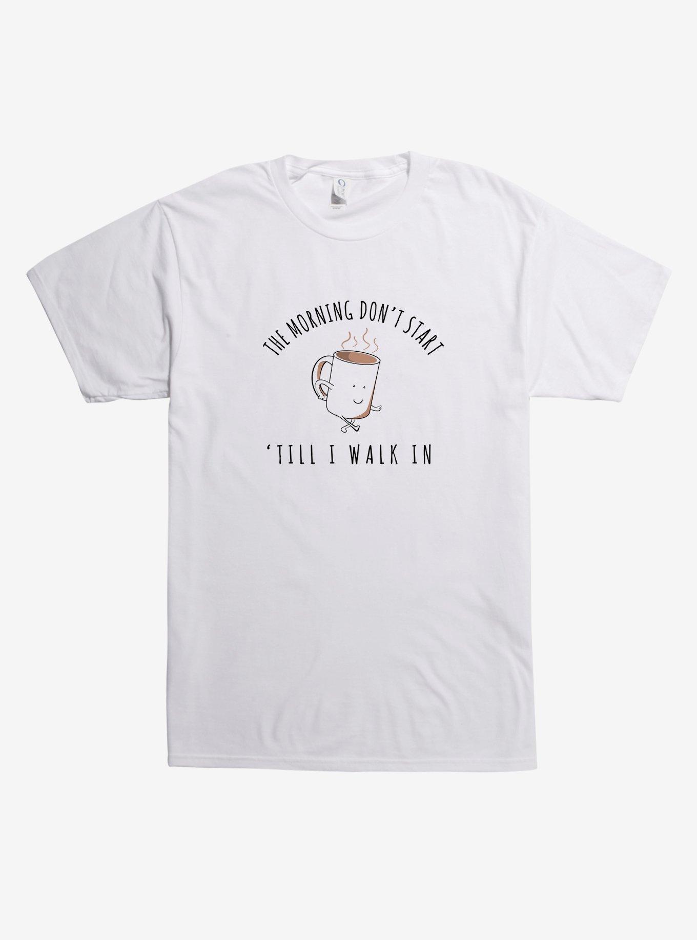 Morning Coffee T-Shirt, WHITE, hi-res