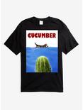 Cucumber Cat T-Shirt, BLACK, hi-res