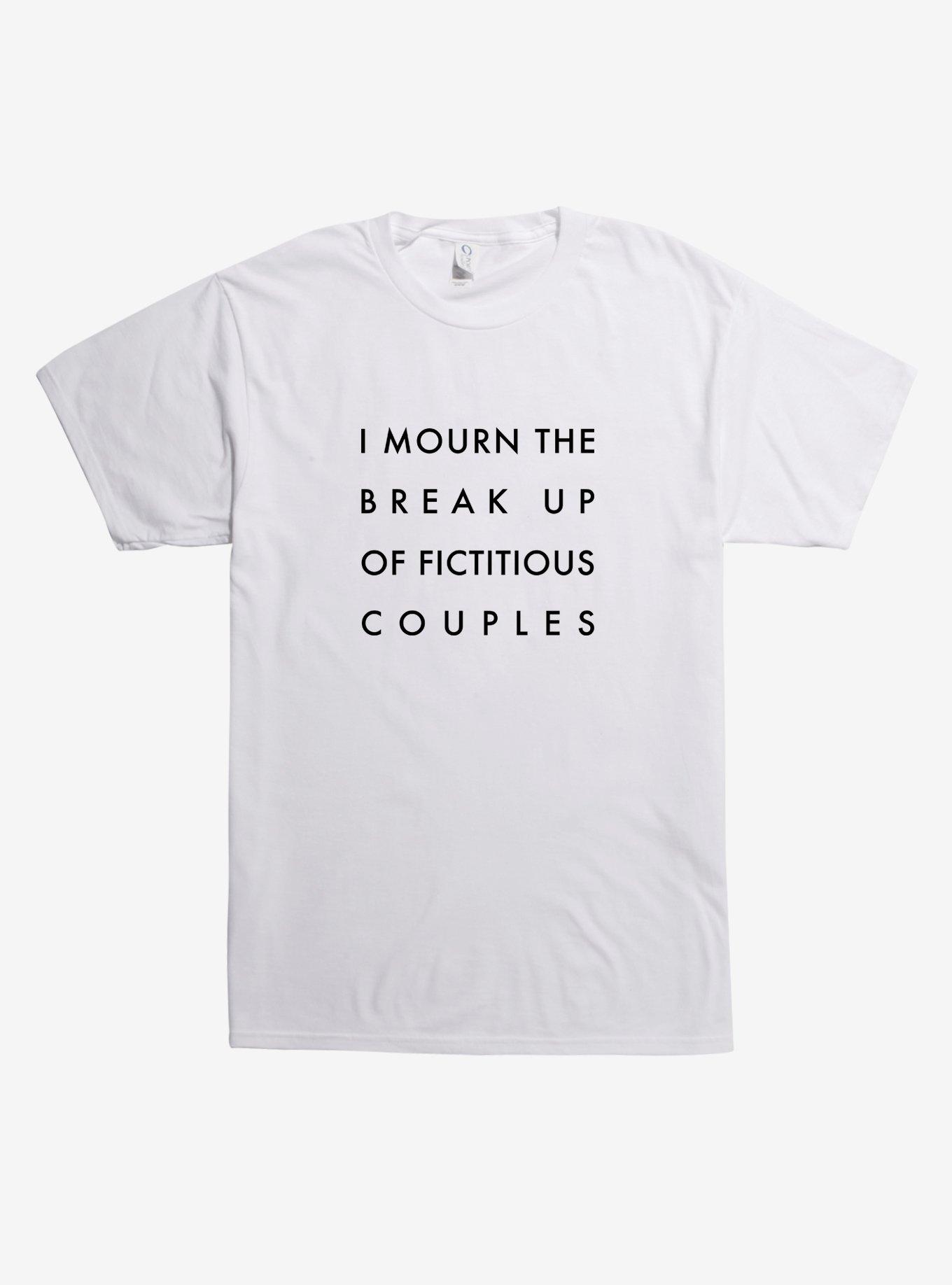 Fictitious Couples Break Up T-Shirt, WHITE, hi-res