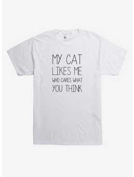 My Cat Likes Me T-Shirt, , hi-res