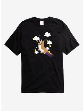 Flying Corgi-Corn with Rainbow T-Shirt, , hi-res