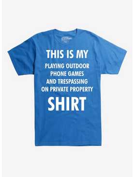 Playing Outdoor Phone Games T-Shirt, , hi-res