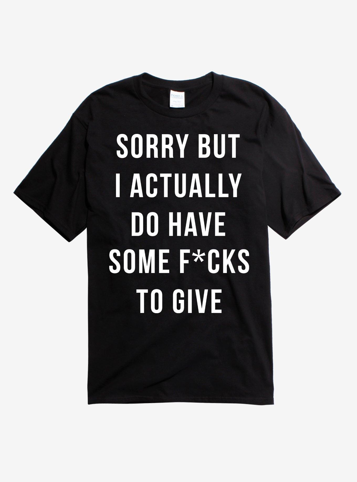 F*cks to Give T-Shirt, BLACK, hi-res