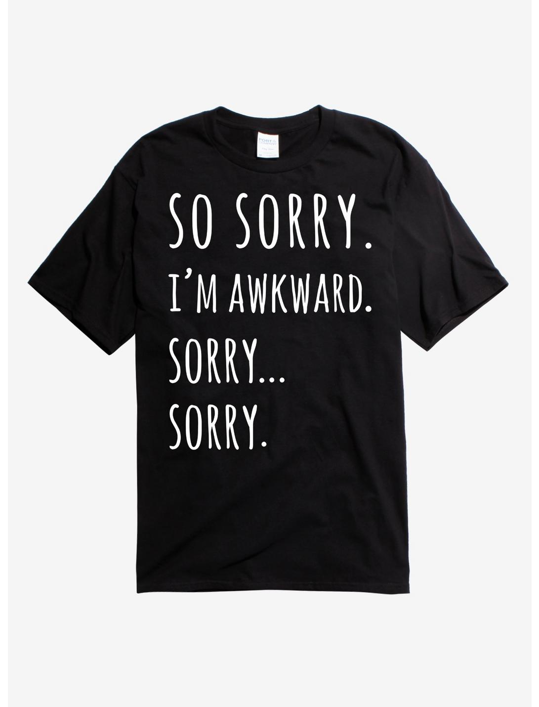 So Sorry I'm Awkward T-Shirt, BLACK, hi-res