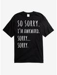 So Sorry I'm Awkward T-Shirt, BLACK, hi-res