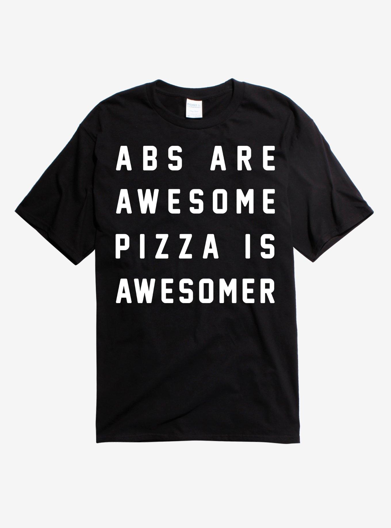 Abs Or Pizza T-Shirt, BLACK, hi-res