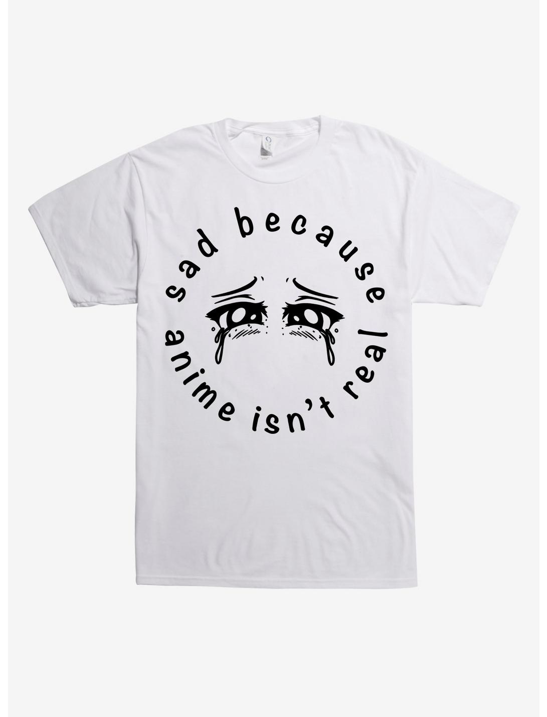 Anime Sad Eyes T-Shirt, WHITE, hi-res