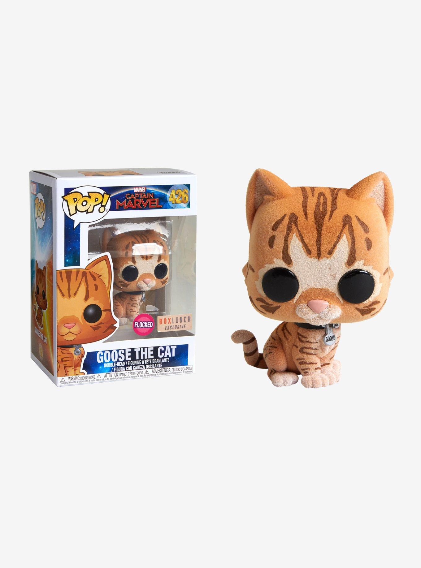 Funko Pop! Marvel Captain Marvel Goose The Cat Flocked Vinyl