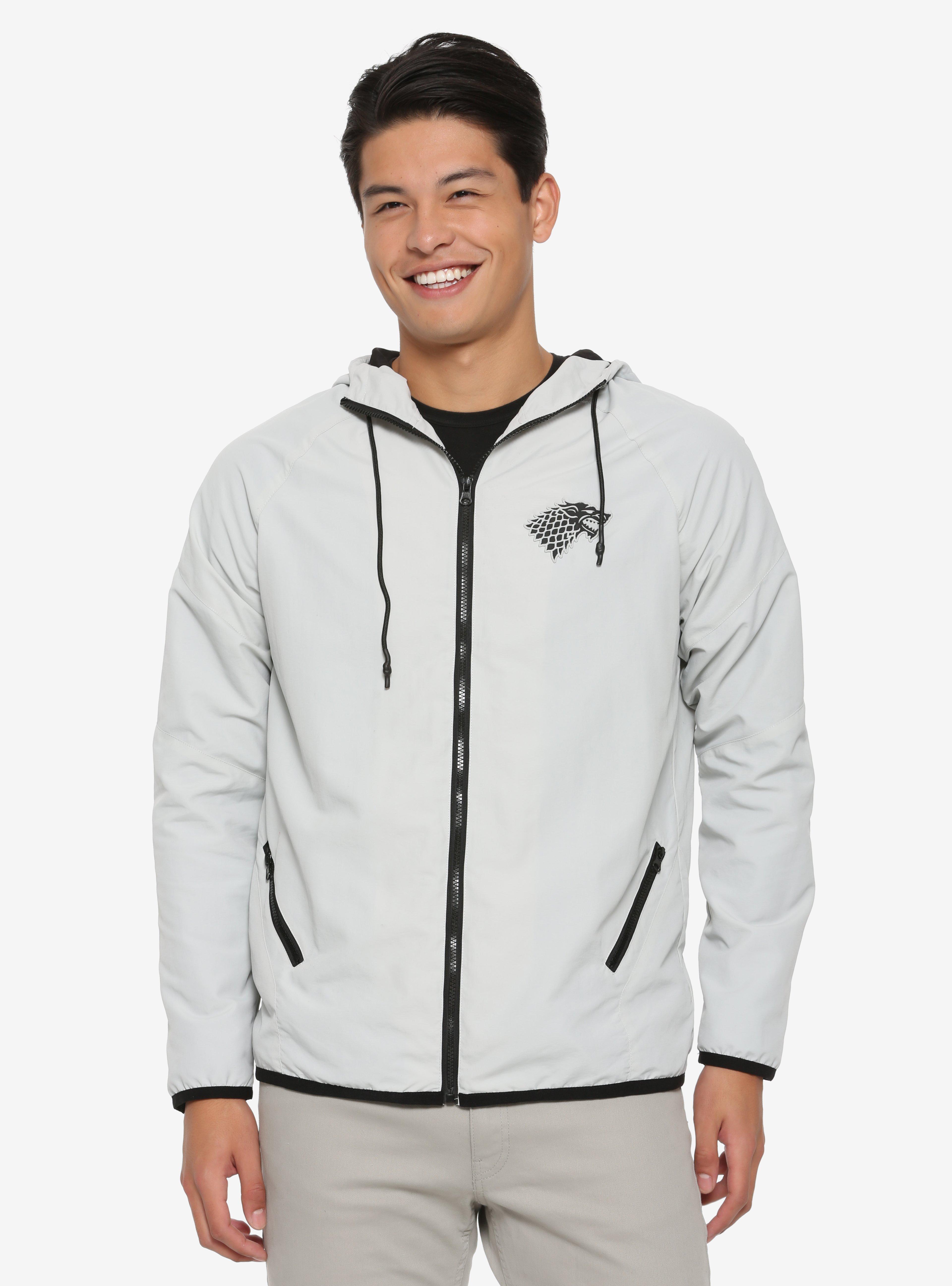 Game Of Thrones Stark Windbreaker - BoxLunch Exclusive, GREY, hi-res