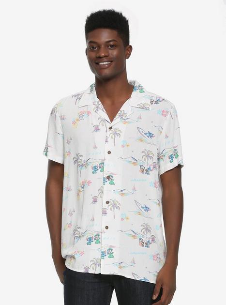 Disney Lilo & Stitch Tropical Woven Button-Up - BoxLunch Exclusive ...