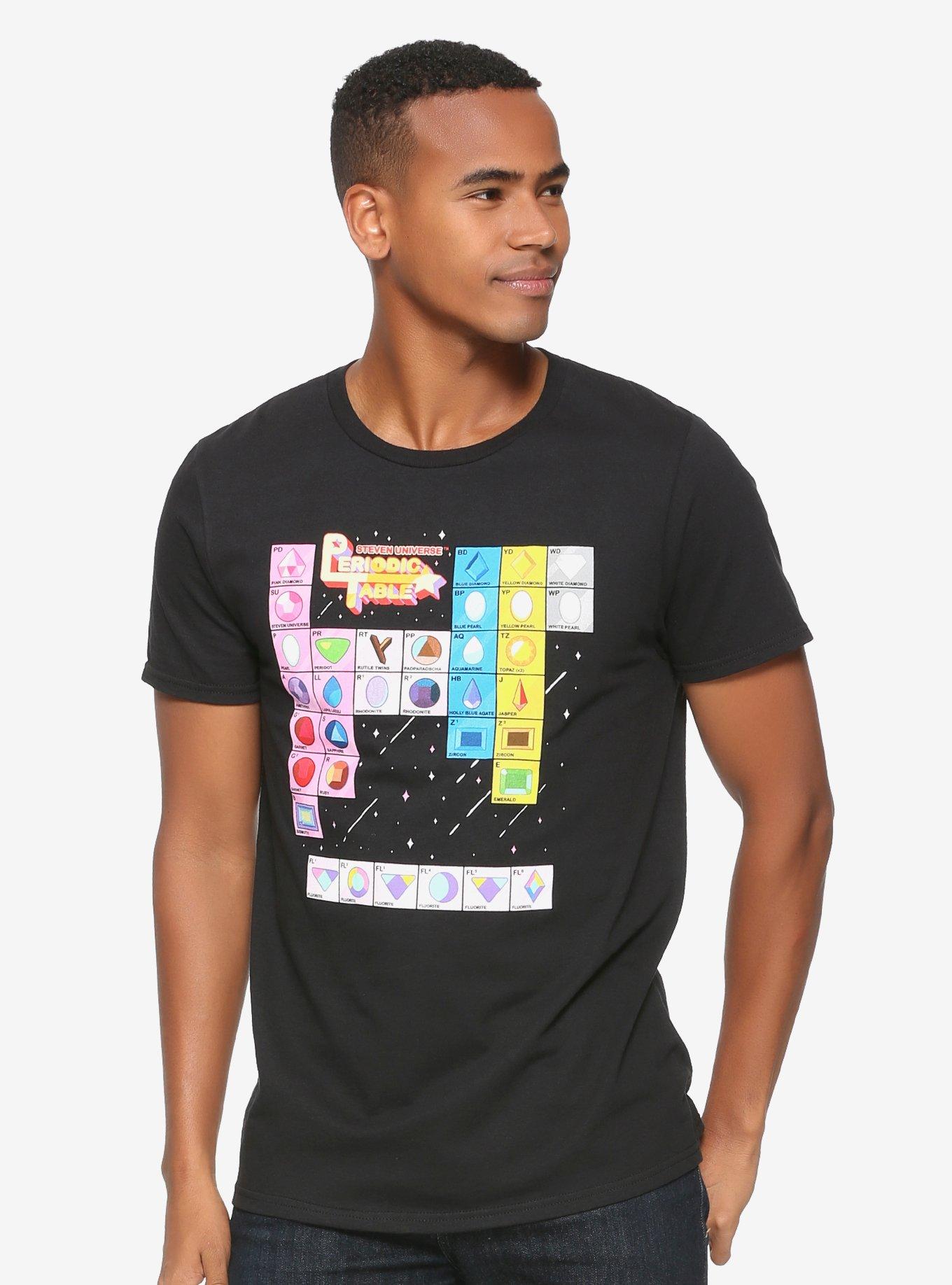 Steven Universe Periodic Table T-Shirt - BoxLunch Exclusive, BLACK, hi-res