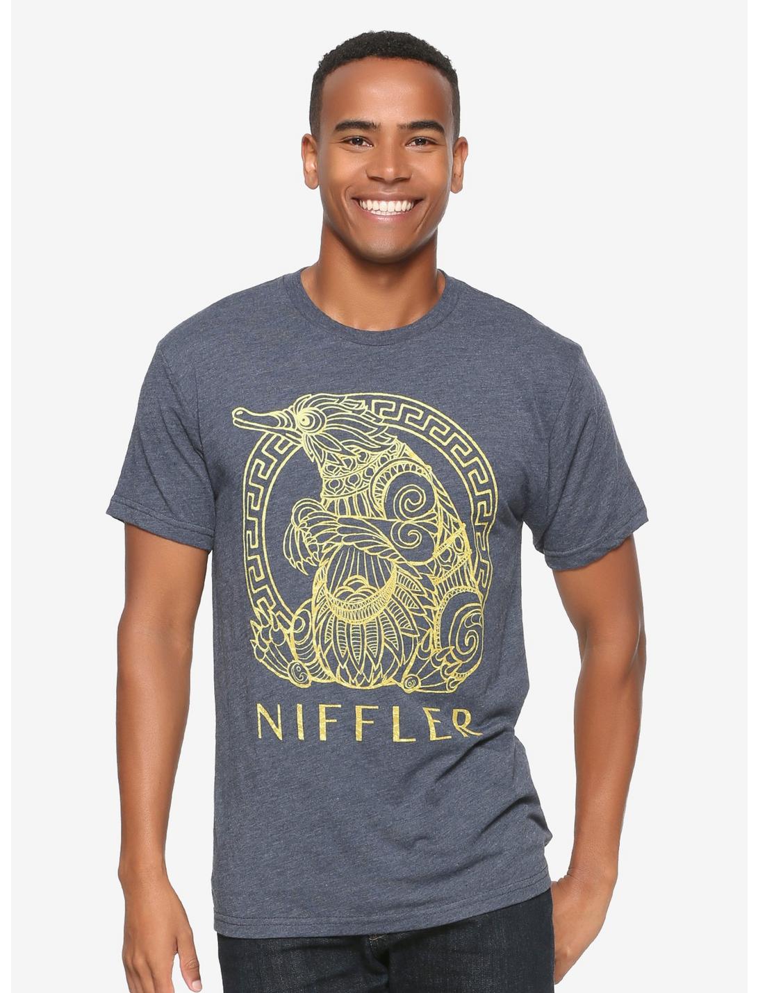 Fantastic Beasts: The Crimes Of Grindelwald Elevated Niffler T-Shirt - BoxLunch Exclusive, BLUE, hi-res