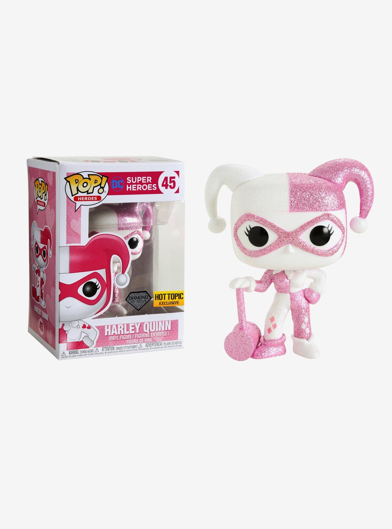 Funko DC Comics Diamond Collection Pop! Heroes Harley Quinn (Pink) Vinyl Figure Hot Topic Exclusive, , hi-res