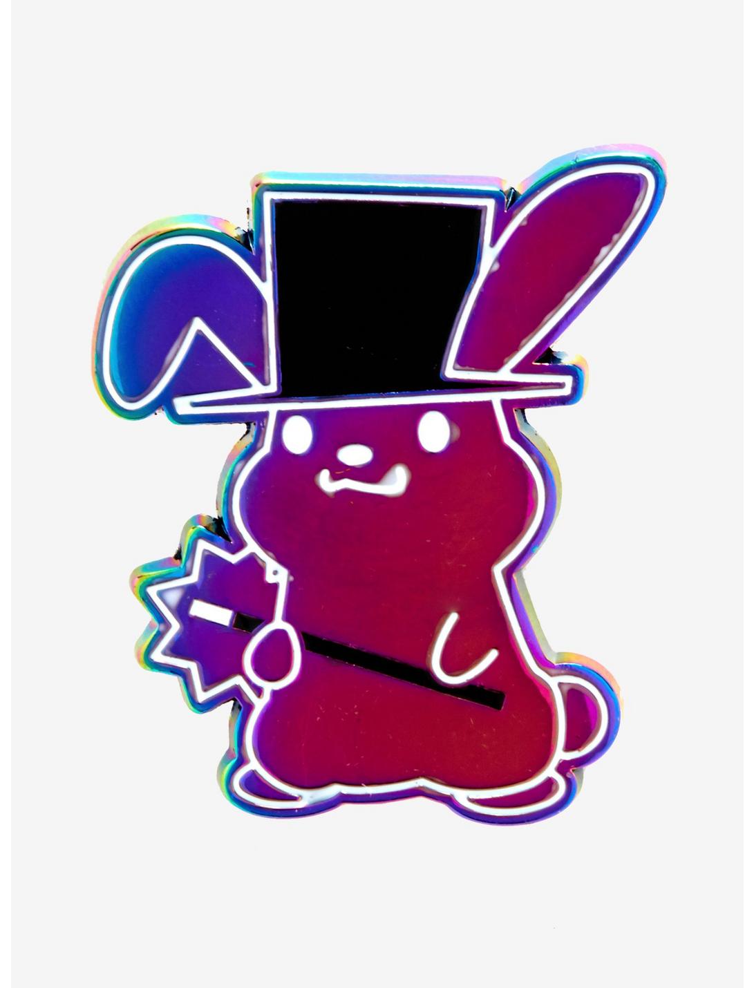 Anodized Magician Bunny Enamel Pin, , hi-res