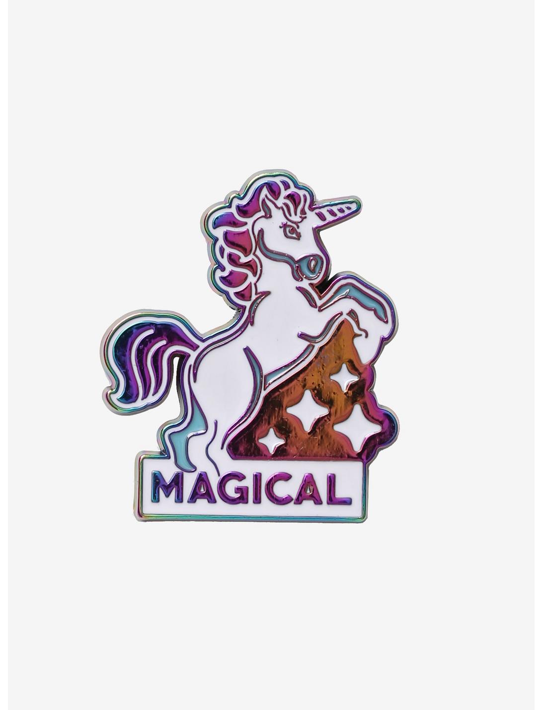 Magical Unicorn Anodized Enamel Pin, , hi-res