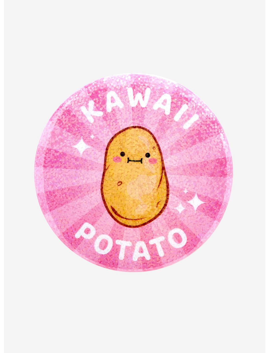 Kawaii Potato Glitter Button, , hi-res
